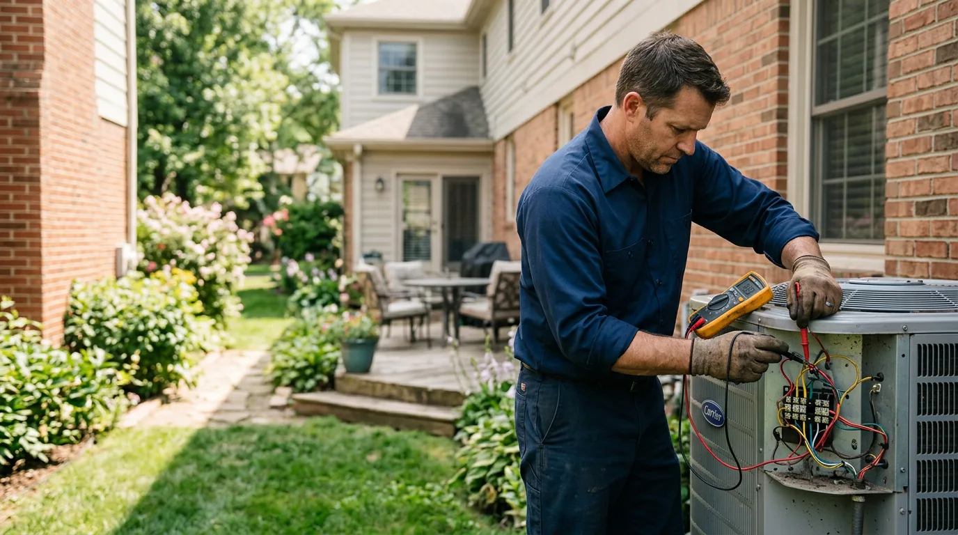 HVAC technician working near New Albany, IN